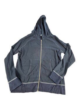 M Singer Full Zip Navy Blue Hoodie Mens L Designer Long Sleeve Lightweight Cozy
